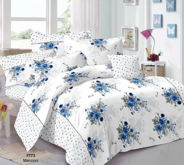 WHITE_CLASSIC_Premium_Fitted_Floral_Bedsheet_with__2_Pillow_Covers_(72X78X_Upto_10_Inches)_&_360_Degree_Elasticated_|_BS