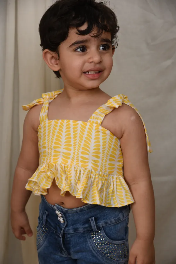 Yellow_Cotton_Crop_Top_For_Girls