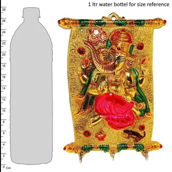 Prince_Wall_Hanging_Ganesh_Key_Holder_For_Home_DCor_And_Gifts_Decorative_Showpiece_-_27_Cm_(Aluminium)