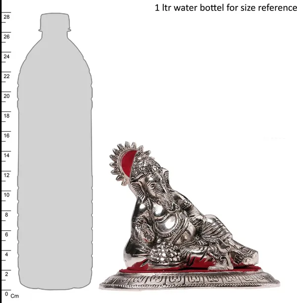 White_Metal_Silver_Plated_Masand_Ganesh_Showpiece_Idol_For_Home_DCor_And_Gift_Purpose_Decorative_Showpiece_-_15_Cm_(Wood