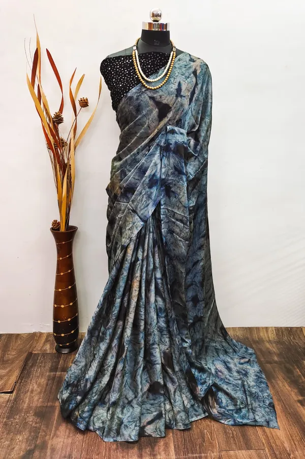 Printed_Blue_Summer_Chiffon_Prizam_Saree