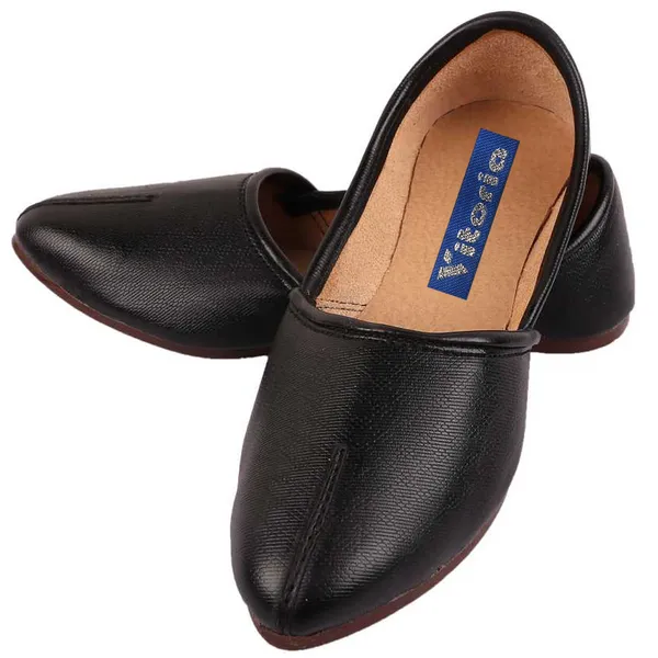 Black_&_White_PU_Premium_Mojaris_Shoe_For_Men