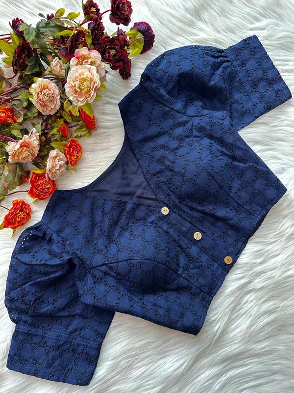 Navy_Pure_Cotton_Hakoba_Blouse