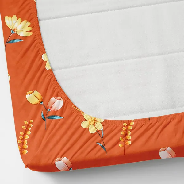 Pure_Glace_Cotton_Queen_Size_Elastic_Fitted_Bed_Sheet_With_2_Pillow_Cover