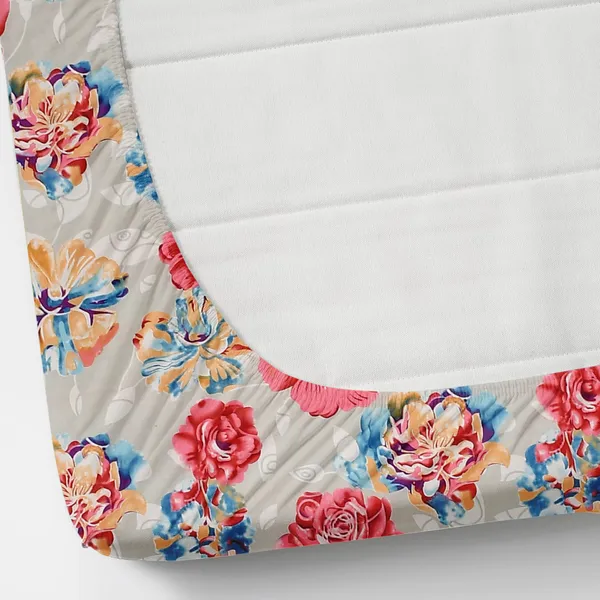 Pure_Glace_Cotton_Queen_Size_Elastic_Single_Fitted_Bed_Sheet_With_1_Pillow_Cover