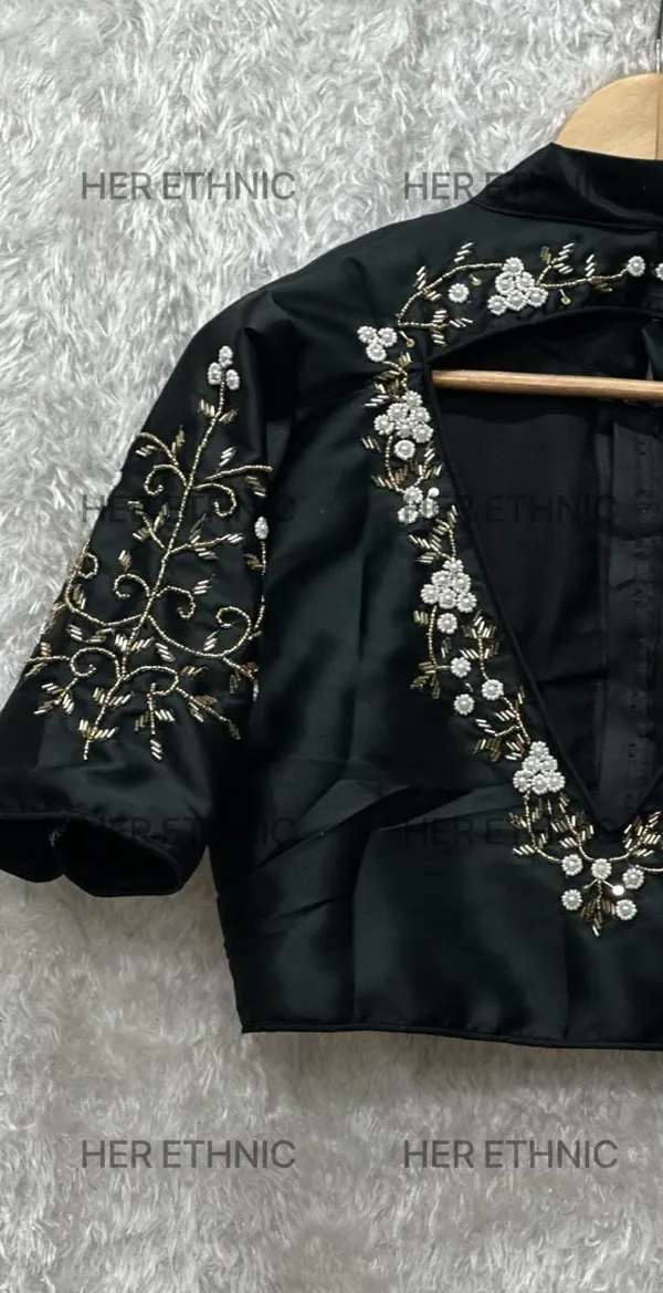 Black__Pure_Silk_With_Heavy_Pure_Hand_Work_Blouse