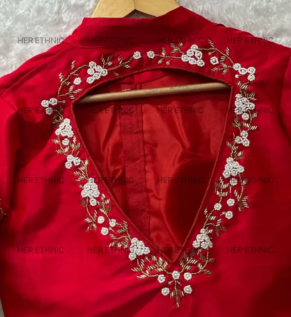 Red_Pure_Silk_With_Heavy_Pure_Hand_Work_Blouse