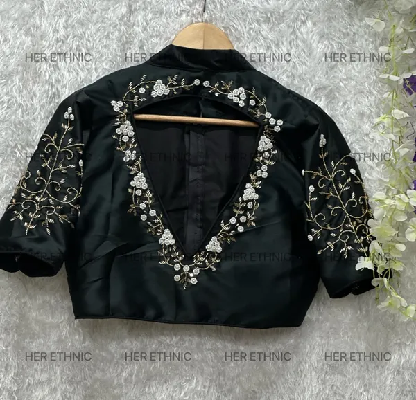 Black__Pure_Silk_With_Heavy_Pure_Hand_Work_Blouse