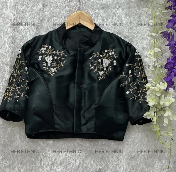 Black__Pure_Silk_With_Heavy_Pure_Hand_Work_Blouse