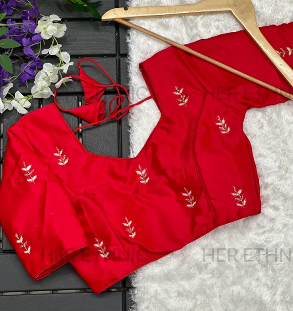 Red_Pure_Silk_With_Heavy_Pure_Hand_Work_Blouse