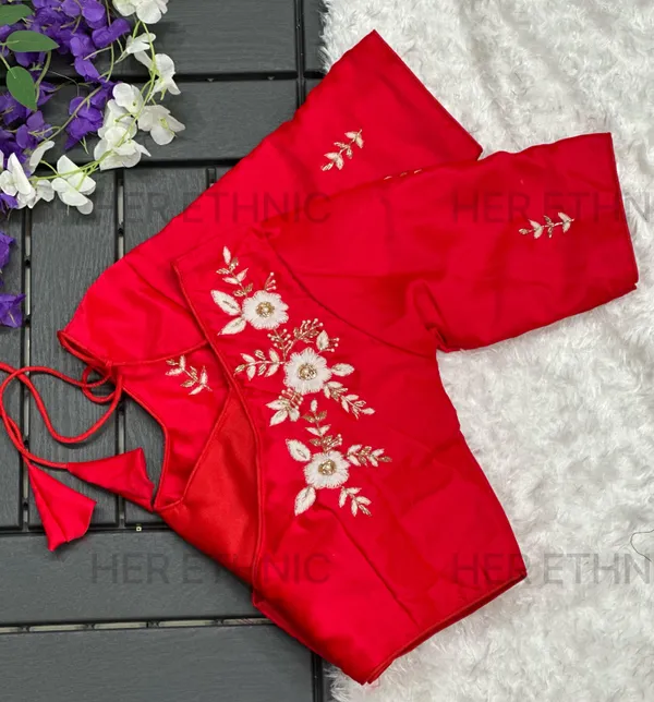 Red_Pure_Silk_With_Heavy_Pure_Hand_Work_Blouse