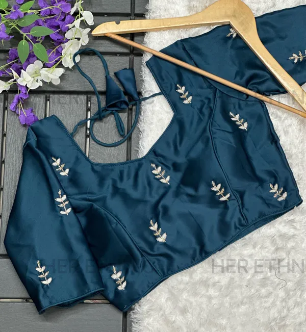 Royal_Blue_Pure_Silk_With_Heavy_Pure_Hand_Work_Blouse
