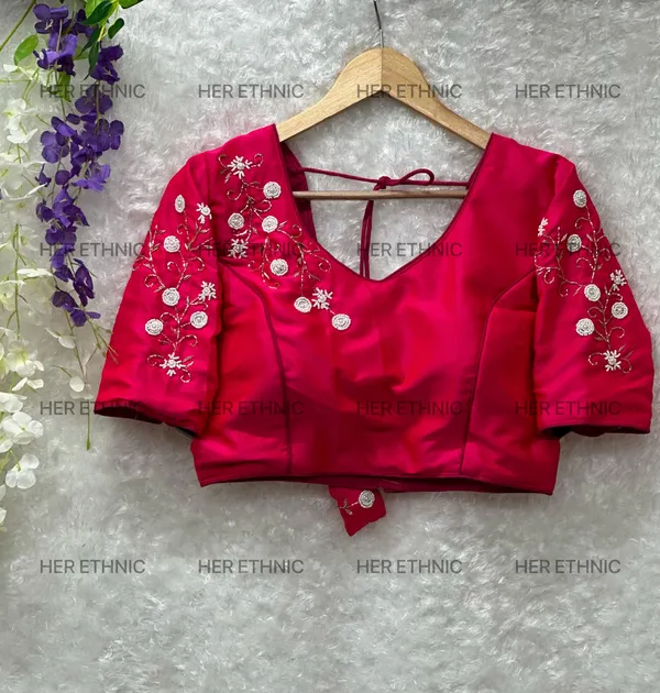 Pink_Pure_Silk_Handmade_Work_Boutique_Style_Blouse