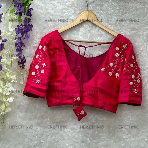 Pink_Pure_Silk_Handmade_Work_Boutique_Style_Blouse
