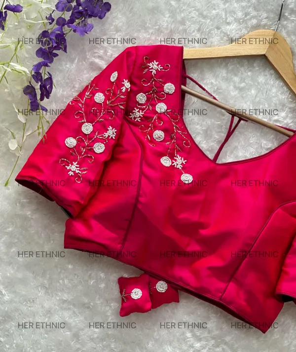 Pink_Pure_Silk_Handmade_Work_Boutique_Style_Blouse