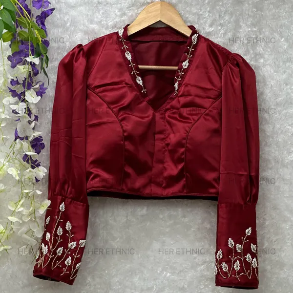 Maroon_Handwork_Blouse