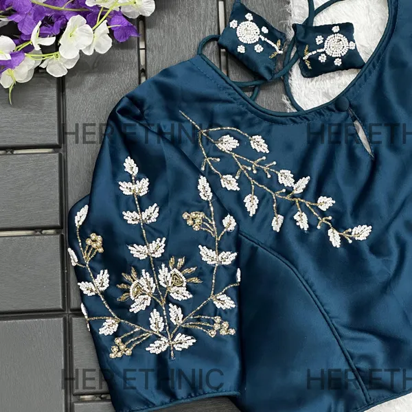 Morpeach_Pure_Silk_Handmade_Work_Collar_Style_Blouse
