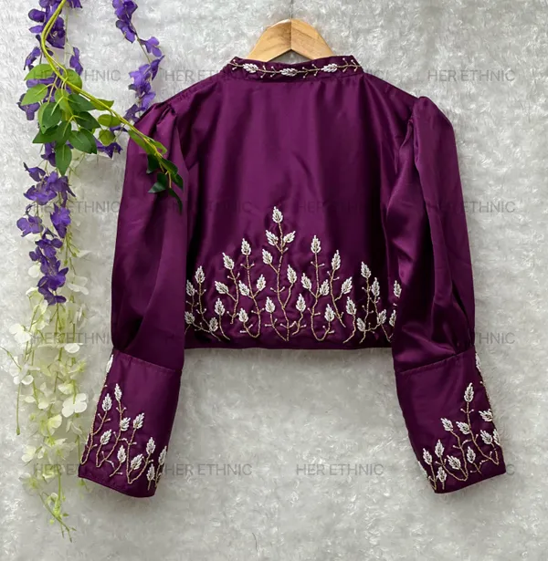 Purple_Purple_Pure_Silk_Handmade_Work_Collar_Style_Blouse