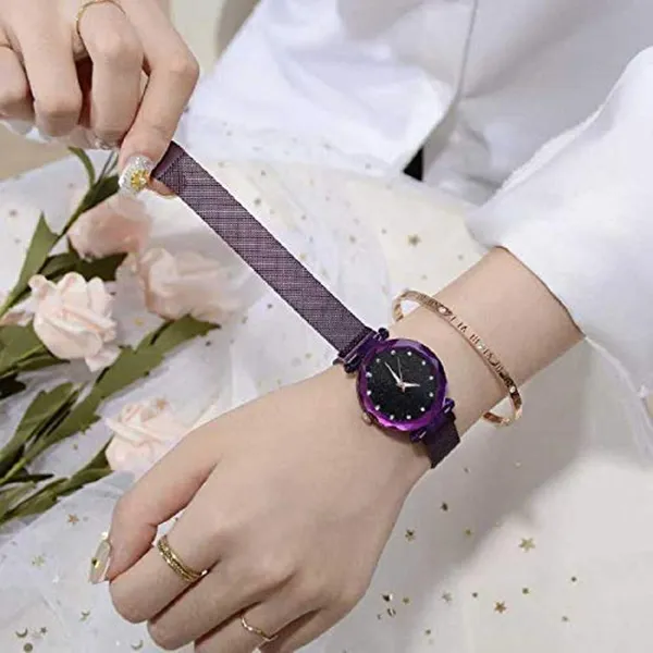 LYONORA Purple Analog Magnetic Watch For Women Girls Price in India Buy LYONORA Purple Analog Magnetic Watch For Women Girls online at undefined