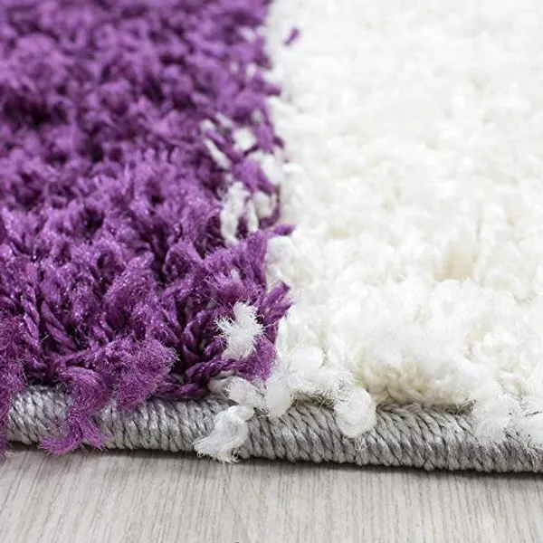 4_x_6_Feet_Purple_Chess_Box_Design_Non_Shedding_Shaggy_Carpets