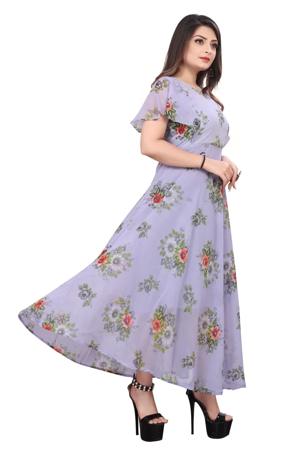 Purple_Regular_Flared_Sleeves_Georgette_Short_Sleeve_Stitched_Long_Gown_For_Women