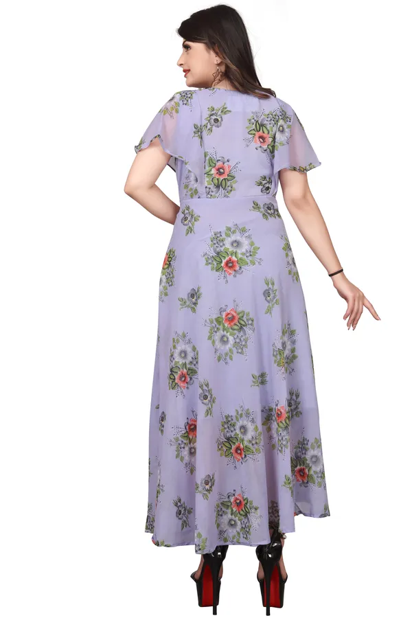 Purple_Regular_Flared_Sleeves_Georgette_Short_Sleeve_Stitched_Long_Gown_For_Women