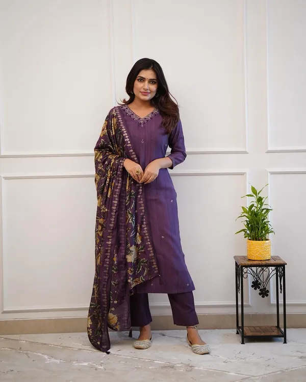 Purple_Cotton_Kurta_and_Pant_with_Dupatta_Set