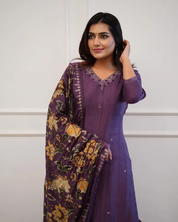 Purple_Cotton_Kurta_and_Pant_with_Dupatta_Set