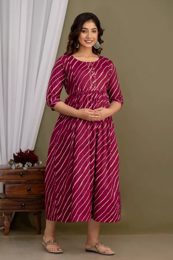 Purple__Lahriya_Maternity_And_Feeding_Kurti