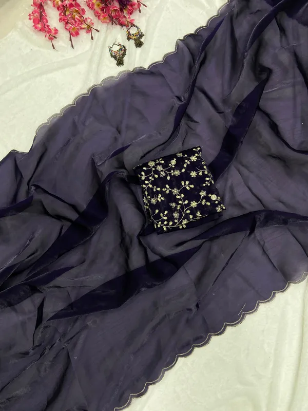 PURPLE_SOFT_JIMMY_CHOO_EMBROIDERED_SAREE