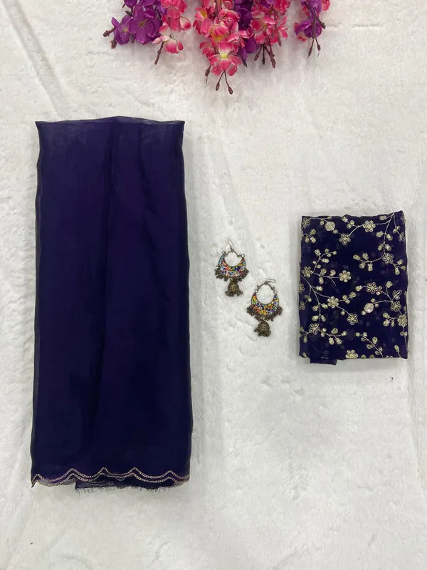 PURPLE_SOFT_JIMMY_CHOO_EMBROIDERED_SAREE