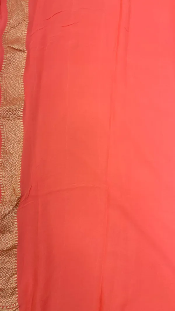 Humairah_Pure_Handwoven_Orange_Khaddi_Georgette_Hand_Brush_Floral_Zari_Jaal_Zari_Banarasi_Border_Saree_with_Orange_Blouse_piece