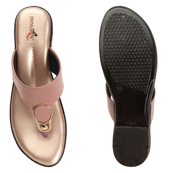 Casual_Buckle_Flat_Slippers_(Peach)
