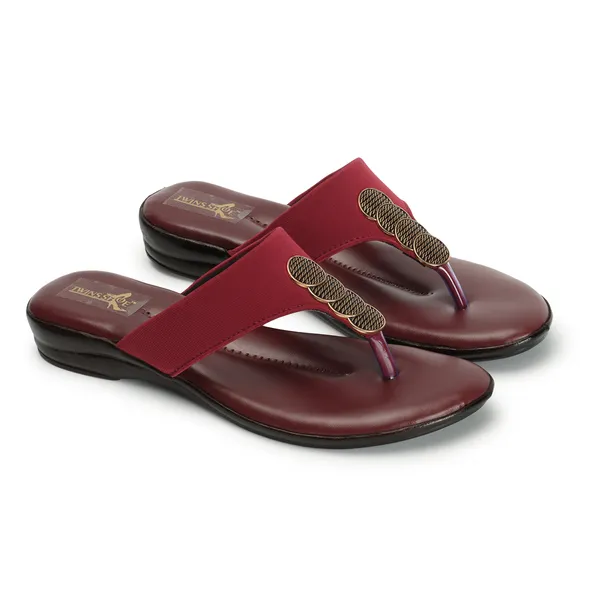 Casual_Buckle_Flat_Slippers_(Cherry)