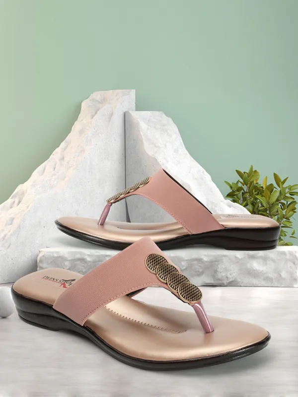 Casual_Buckle_Flat_Slippers_(Peach)
