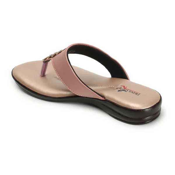 Casual_Buckle_Flat_Slippers_(Peach)