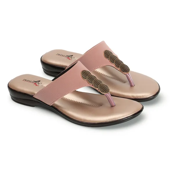 Casual_Buckle_Flat_Slippers_(Peach)