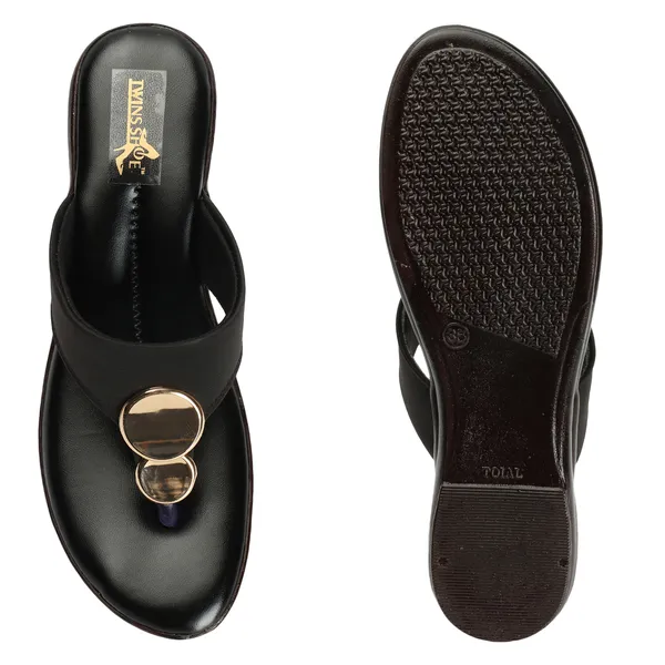 Casual_Buckle_Flat_Slippers_(Black)