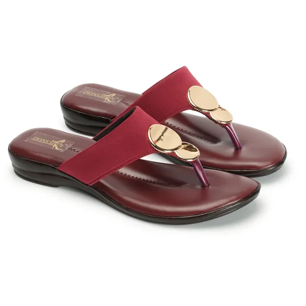 Casual_Buckle_Flat_Slippers_(Cherry)