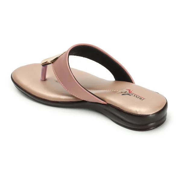 Casual_Buckle_Flat_Slippers_(Peach)