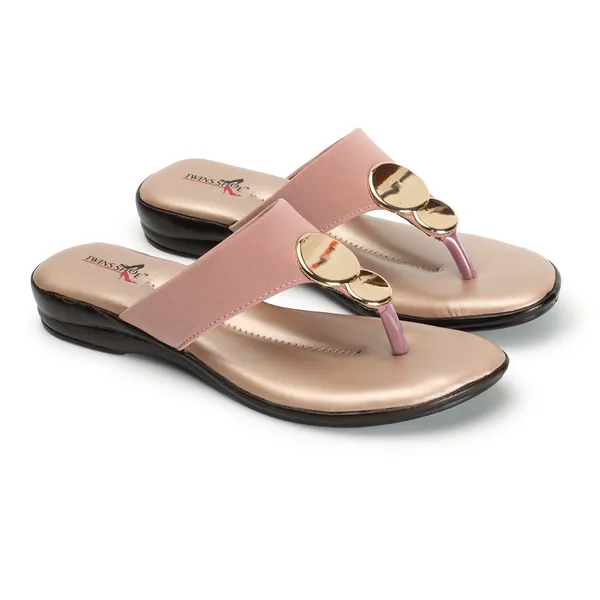 Casual_Buckle_Flat_Slippers_(Peach)
