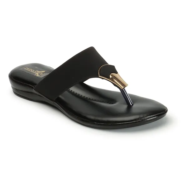 Casual_Buckle_Flat_Slippers_(Black)