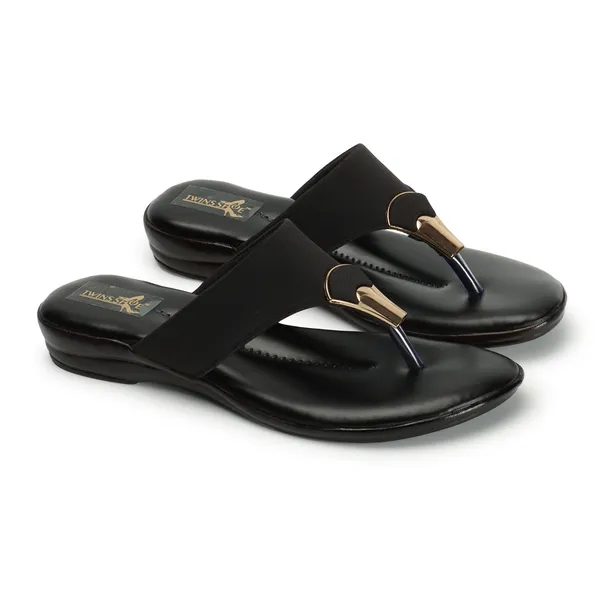 Casual_Buckle_Flat_Slippers_(Black)