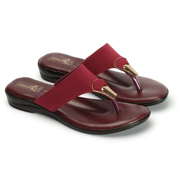 Casual_Buckle_Flat_Slippers_(Cherry)