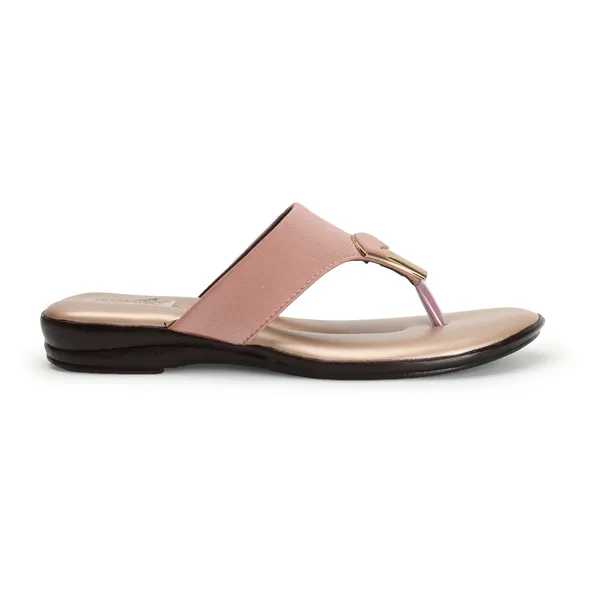 Casual_Pink_Buckle_Strap_Flat_Slippers_(Peach)