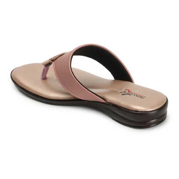 Casual_Pink_Buckle_Strap_Flat_Slippers_(Peach)