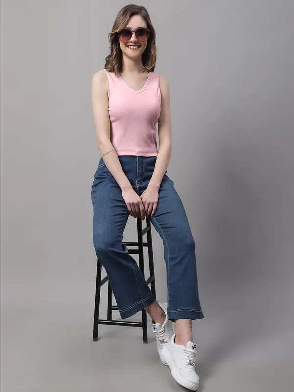 Coral_Cotton_Rib_Round_Neck_Sleeveless_Crop_Top_For_Women