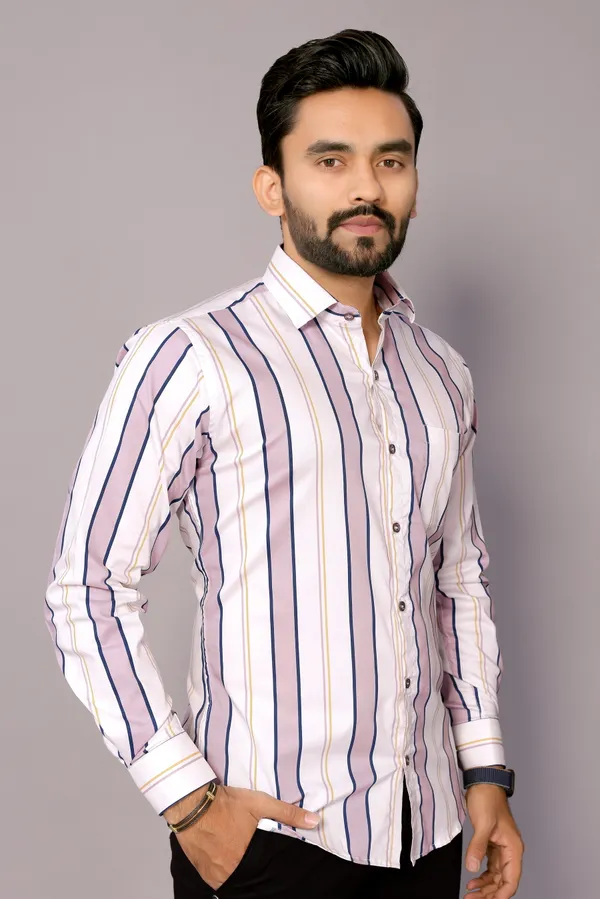 Pagazo_White_Pink_Colour_Printed_Shirt