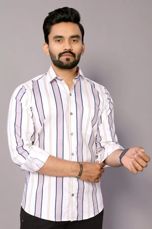 Pagazo_White_Pink_Colour_Printed_Shirt