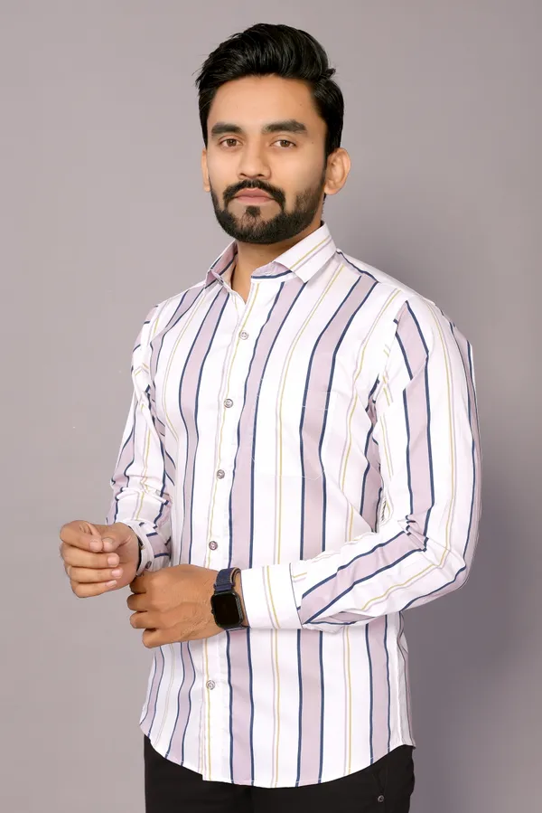 Pagazo_White_Pink_Colour_Printed_Shirt